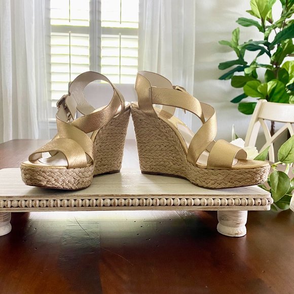 Michael Kors Gold Wedges